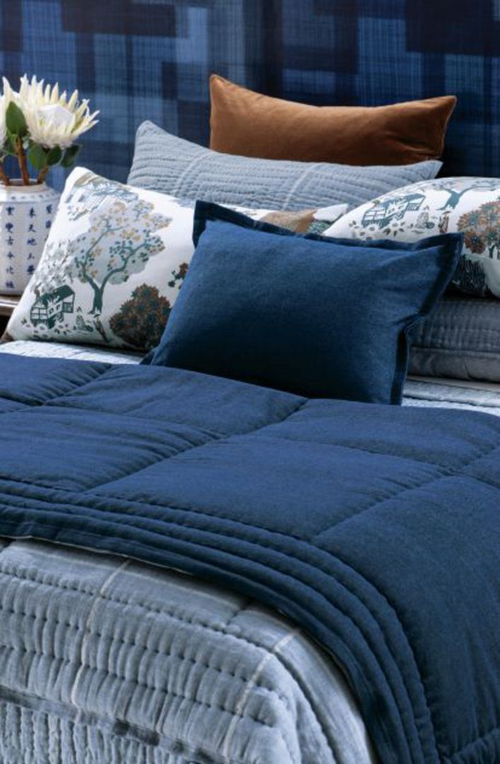 Bianca Lorenne - Genoa Comforter - Eurocase - Cushion - Denim image 0